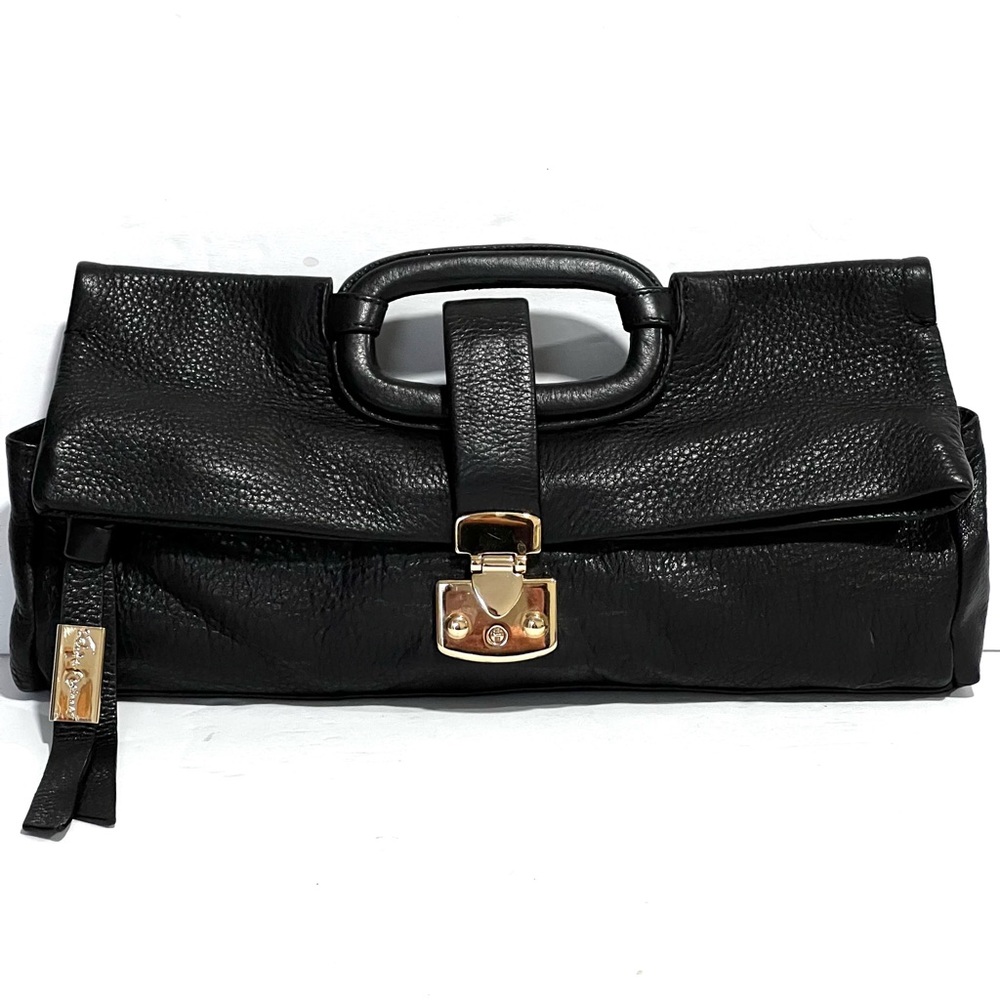 Foley + Corinna Turnlock Small Black Leather Satchel Bag